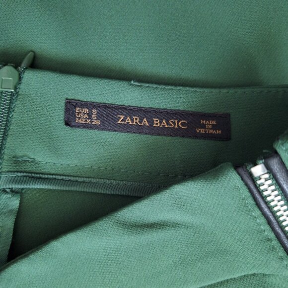 Zara Green Zipper Skirt - Picture 5 of 9